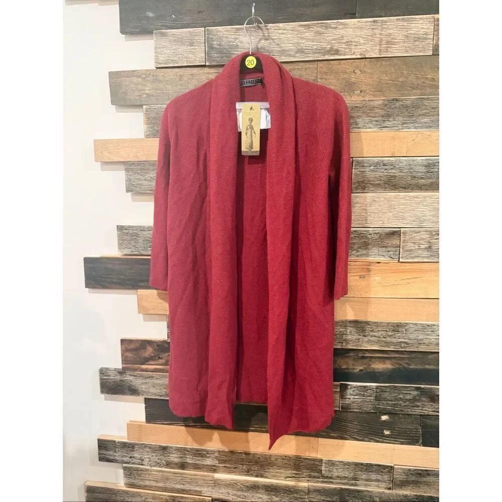 Peruvian Connection NWT Claret Timeless Links Cardigan relaxed fit size XS